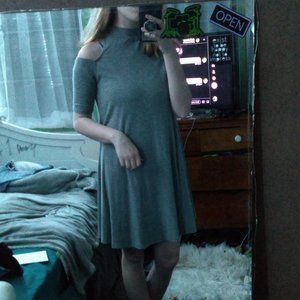 Grey Soprano turtle neck dress